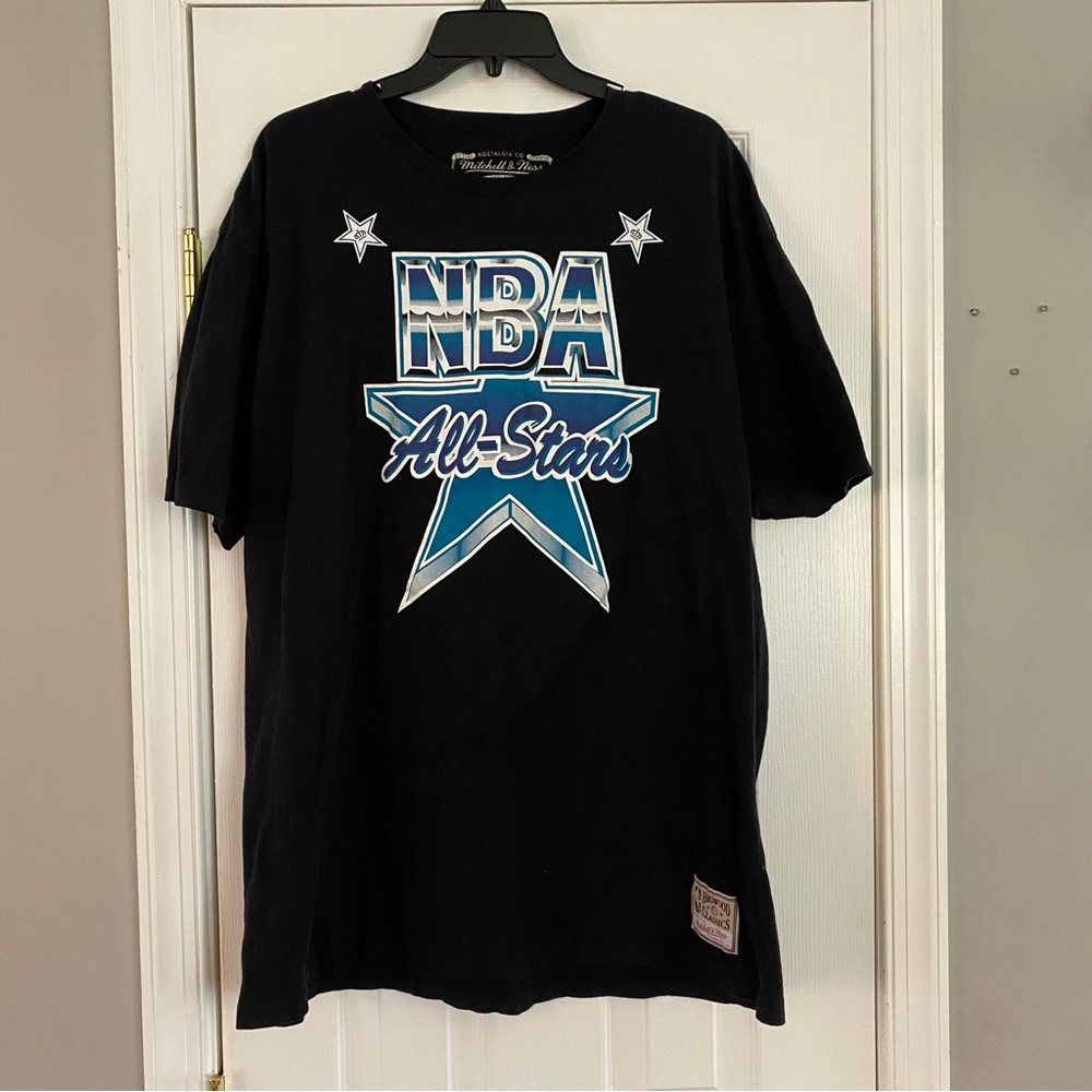 Mitchell & Ness NBA Allstars Black Graphic Tee XL Hardwood Classics Basketball